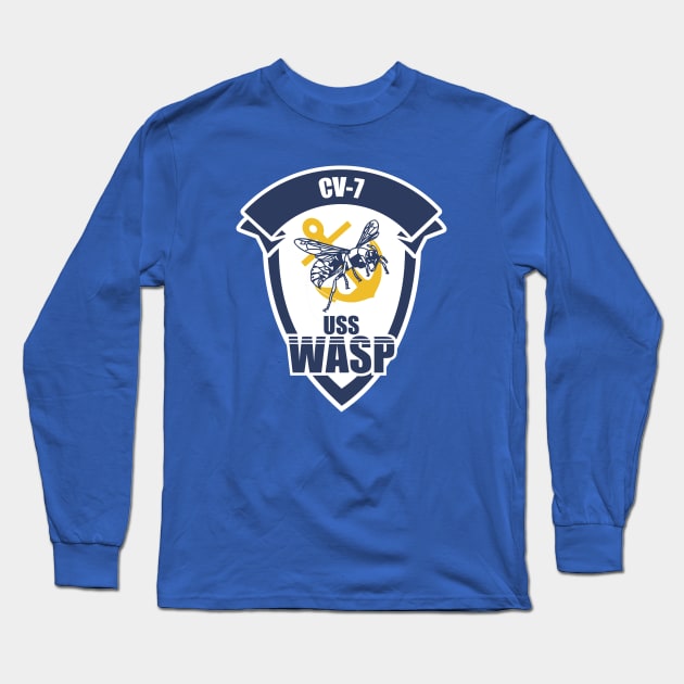 USS Wasp CV-7 Long Sleeve T-Shirt by TCP